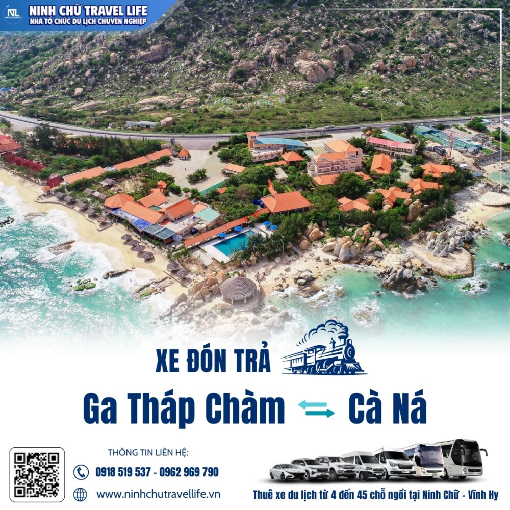 Thuê xe đón ga Tháp Chàm đi biển Cà Ná