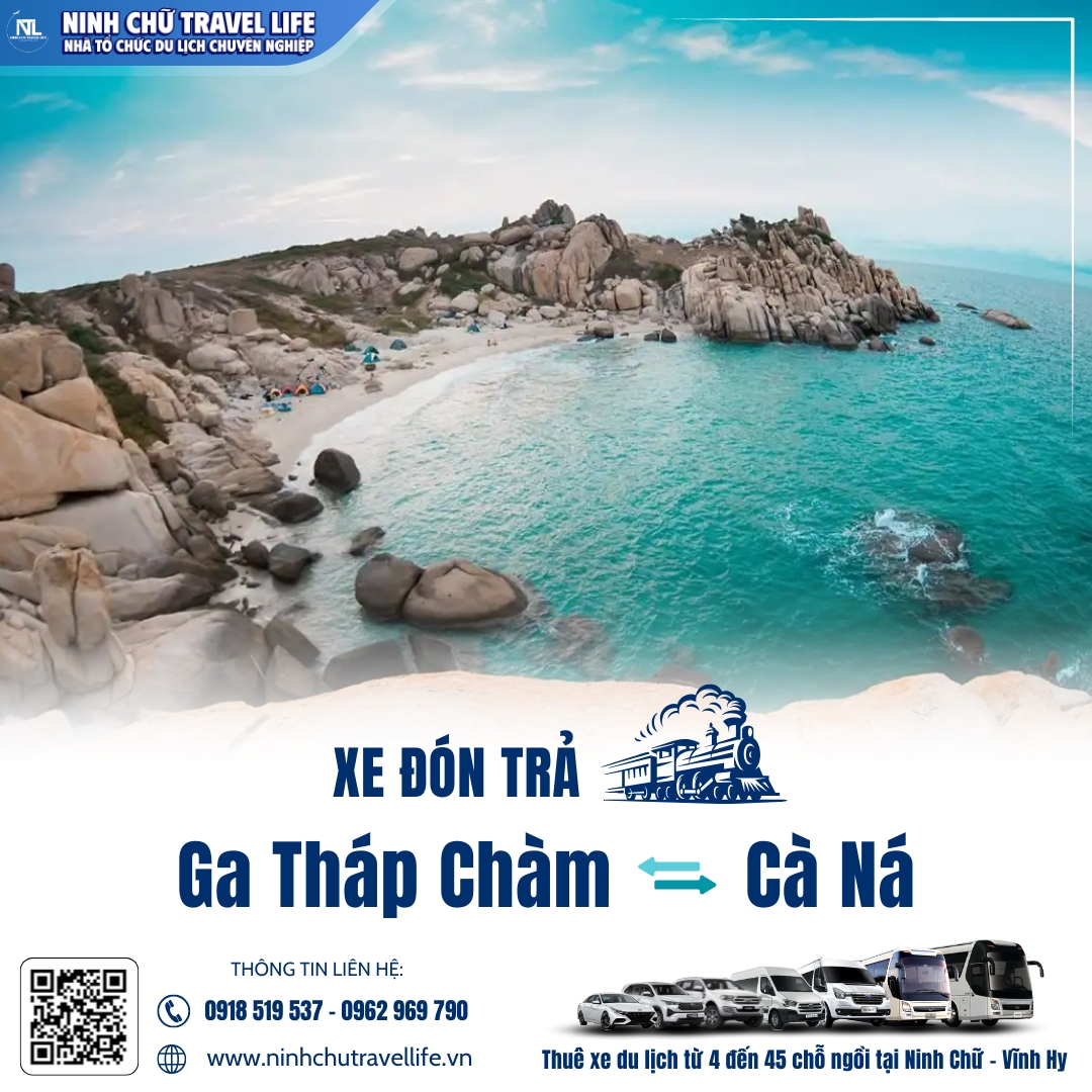 xe-don-ga-thap-cham-di-bien-ca-na Xe đón ga Tháp Chàm đi biển Cà Ná